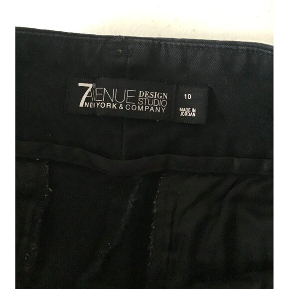 7TH AVENUE- WOMENS BLACK 98% COTTON SHORTS SIZE 10 - Picture 3 of 7